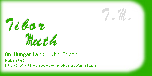 tibor muth business card